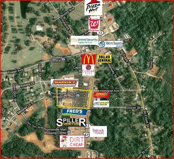 Thomasville Plaza Shopping Ctr: 33151 U.S. 43, Thomasville, AL 36784